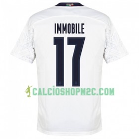 Italia Immobile 17 Maglia Trasferta Euro 2020 Manica Corta